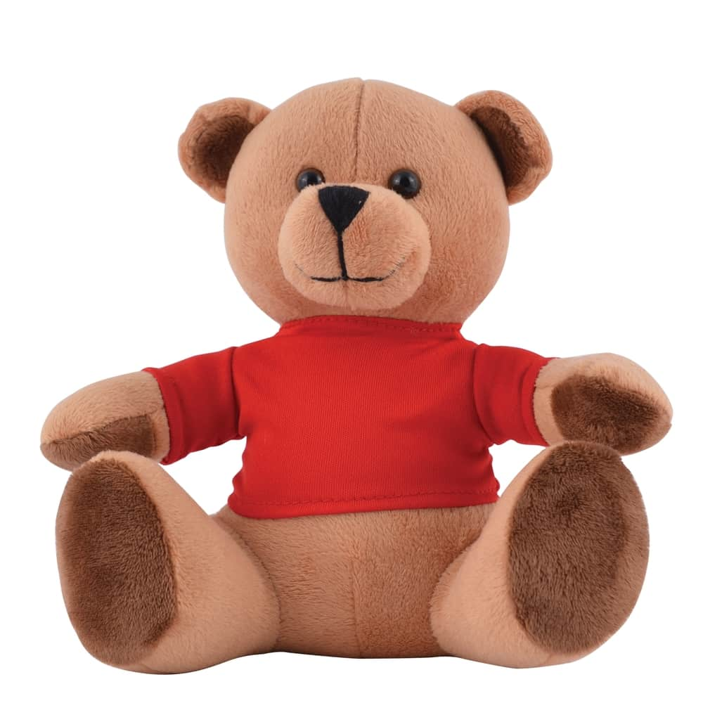 Brown/Red Customisable Honey Plush Teddy Bear