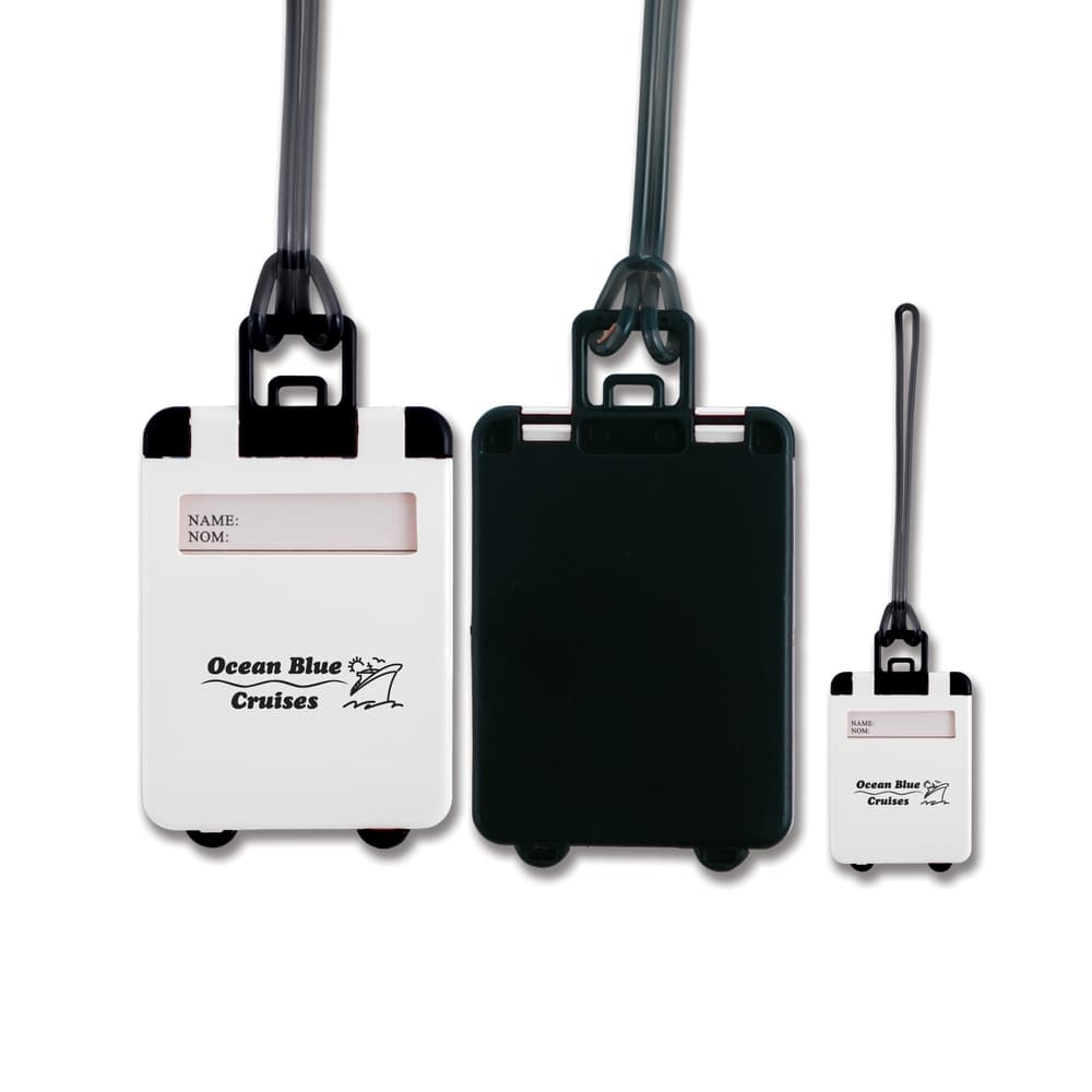 White/Black Suitcase Luggage Tag