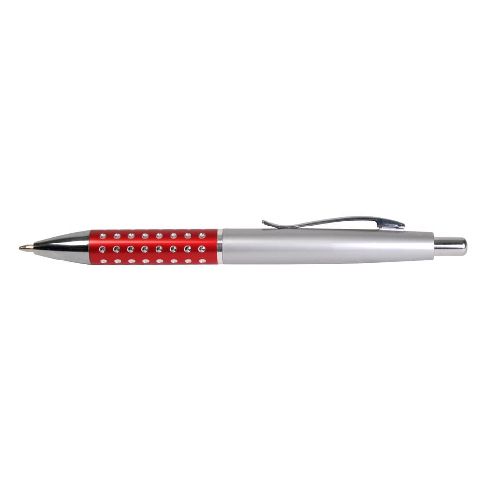 Silver/Red Bling Ballpoint Pen