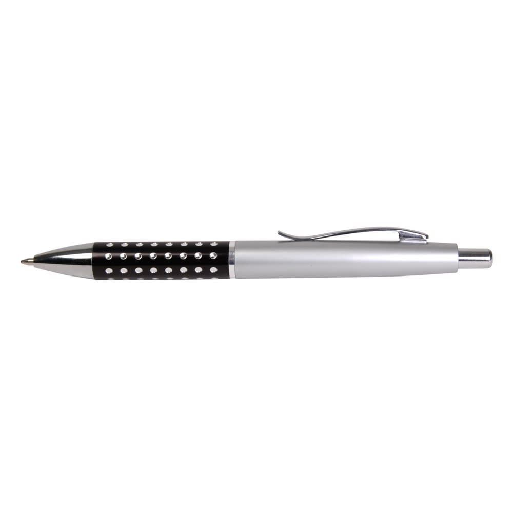 Silver/Black Bling Ballpoint Pen