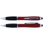 Red/Silver/Black Santa Monica Stylus Ballpoint Pen