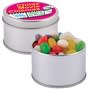 Assorted Colour Mini Jelly Beans in Silver Round Tin