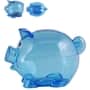 Transparent Blue World's Smallest Pig Coin Bank