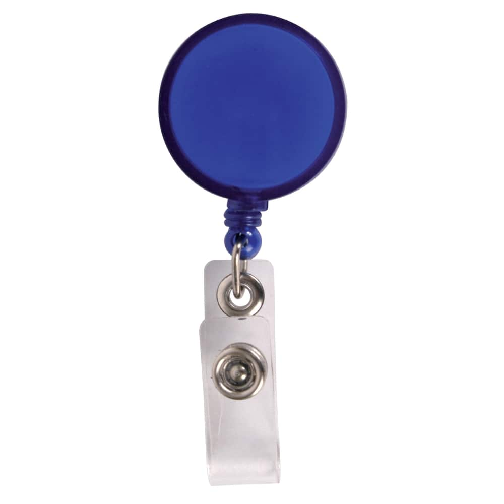 Blue Custom Retractable Name Tag Holder 