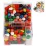 Clear/Assorted Assorted Colour Mini Jelly Beans in Dispenser