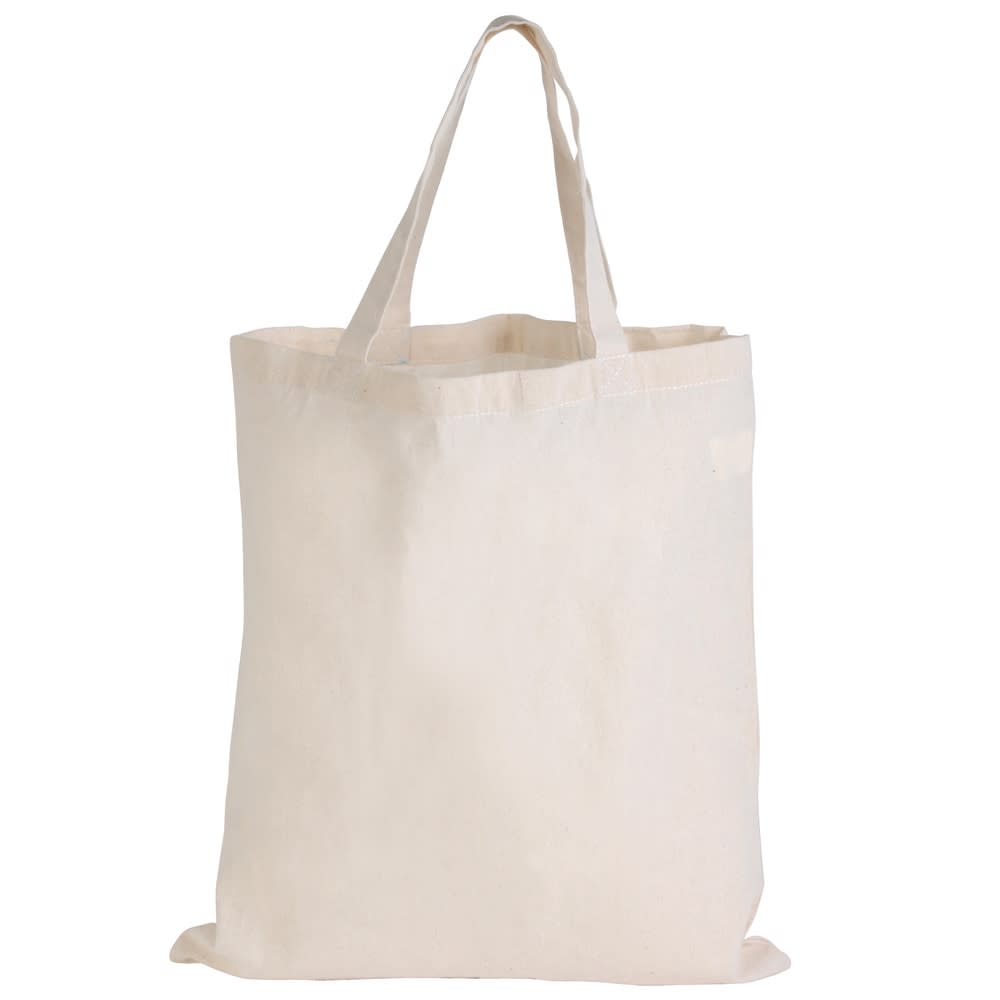 Natural Calico Short Handle Tote Bag 