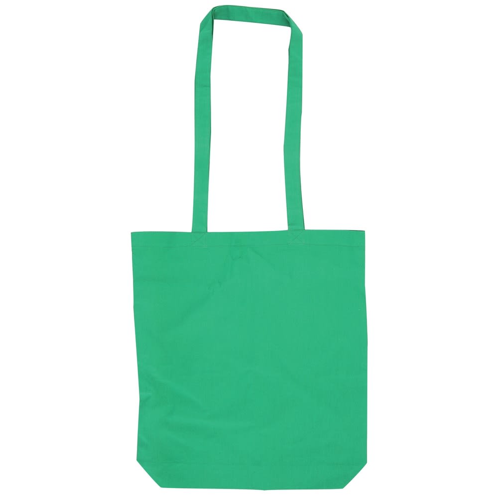 Green Coloured Cotton Double Long Handle Conference Bag - 140 GSM