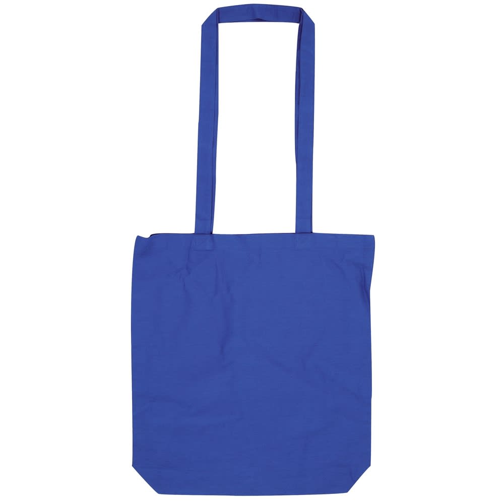 Dark Blue Coloured Cotton Double Long Handle Conference Bag - 140 GSM