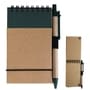 Natural/Green Tradie Cardboard Notebook with Pen