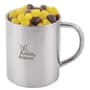 Corporate Colour Mini Jelly Beans in Stainless Steel Double Wall Barrel Mug