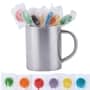 Silver/Assorted Lollipops in Stainless Mug