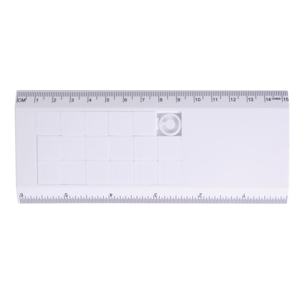 White White Sliding Tile Ruler Puzzle