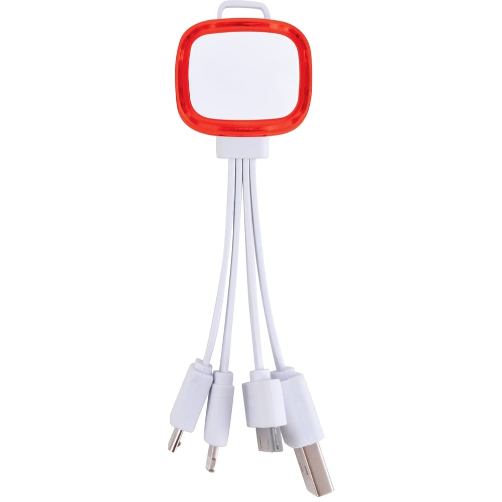 White/Red Family Light Up  3 in 1 Cable