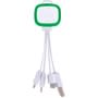 White/Green Family Light Up  3 in 1 Cable