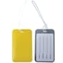 Yellow Printed PVC Luggage Tag with Loop