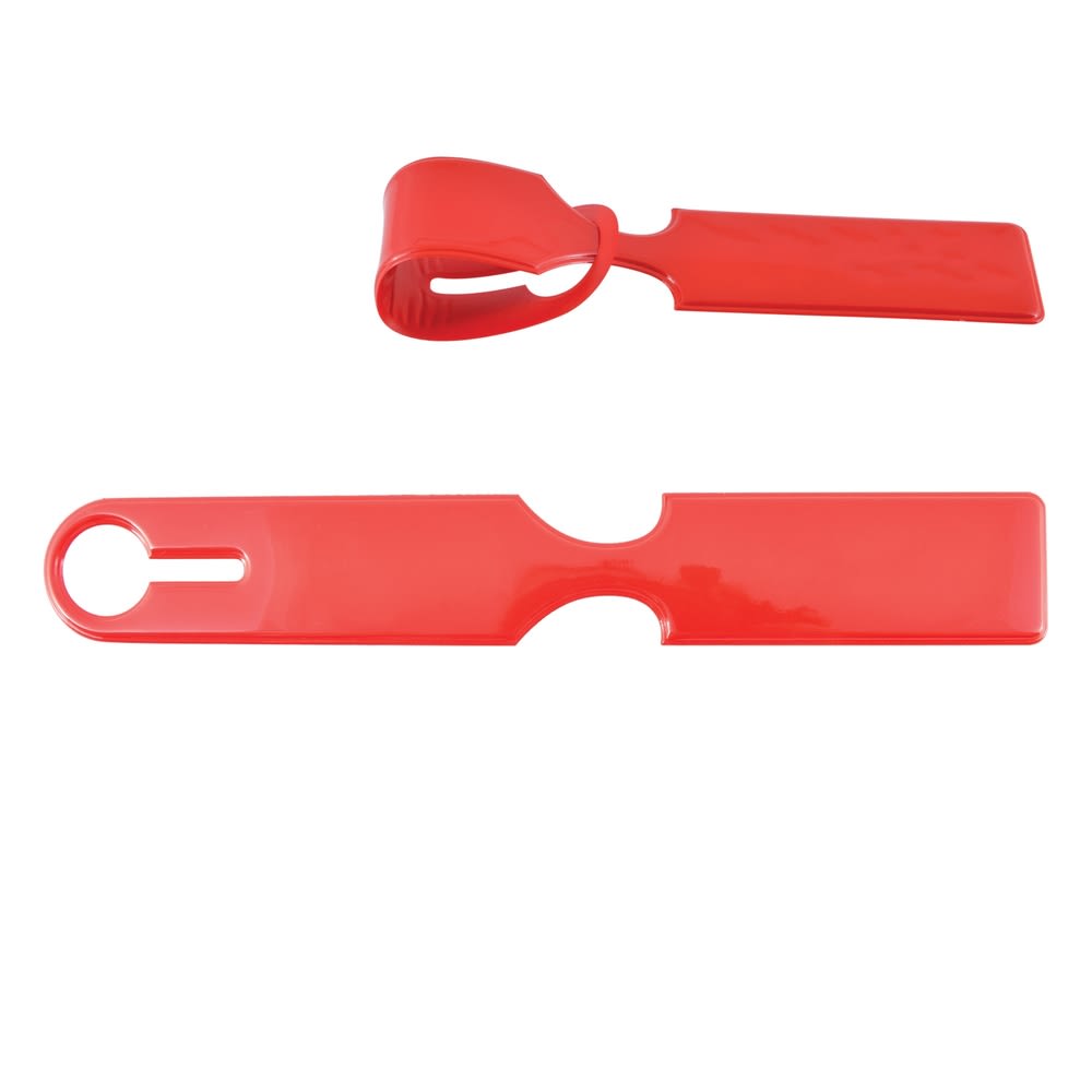 Red Shiny PVC Self Locking Luggage Tag