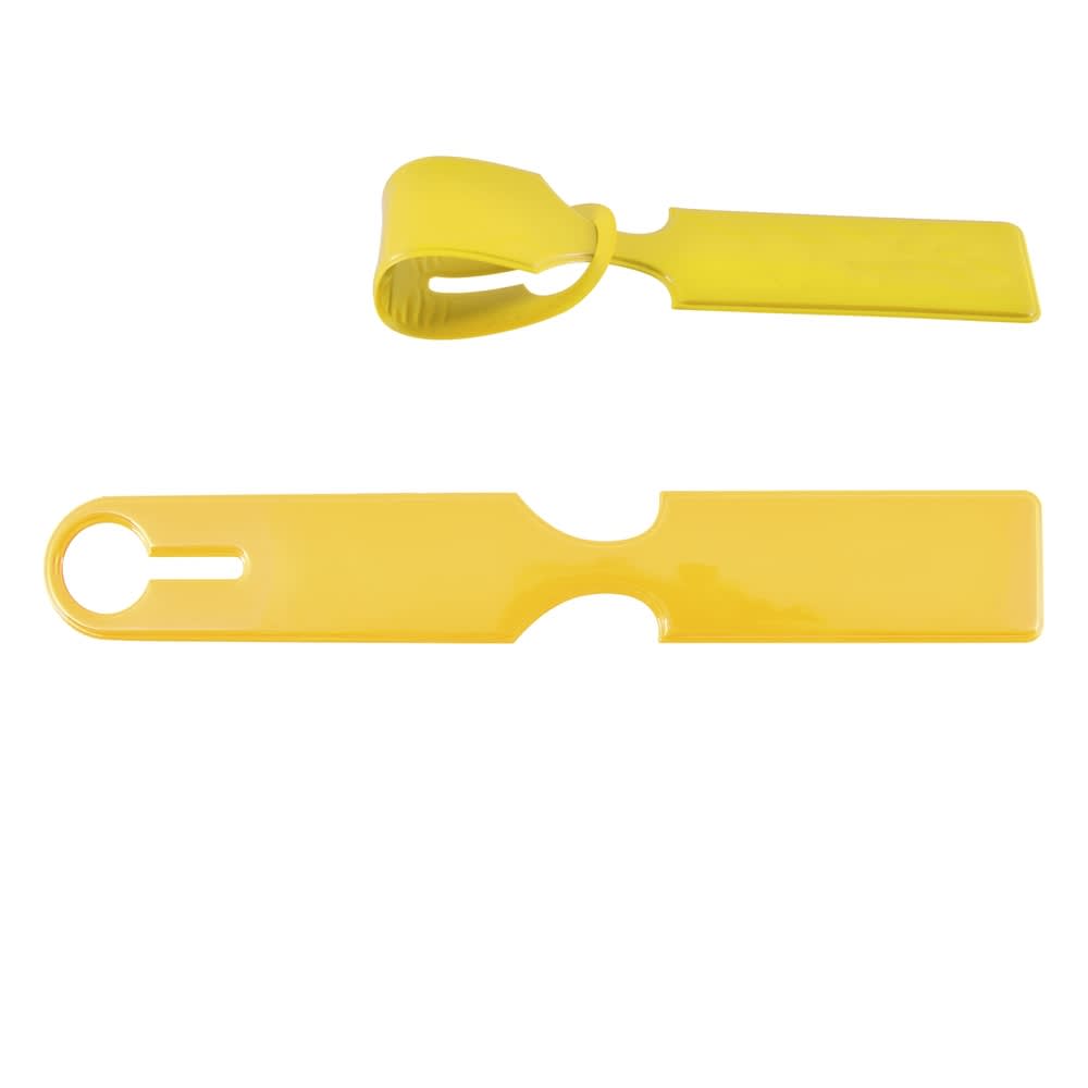 Yellow Shiny PVC Self Locking Luggage Tag