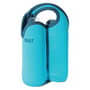 Light Blue Twin Bottle Cooler with Snap Handle