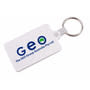 White Rectangular Durasoft Keyring