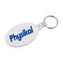 White Oval Durasoft Keyring