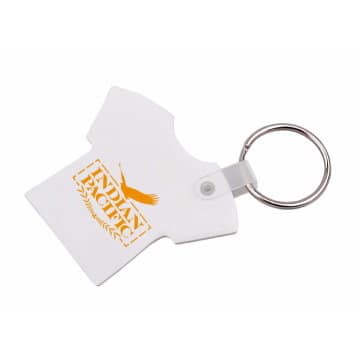 White Tee Shirt Durasoft Keyring