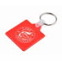 Red Square Hard Plastic Keyring