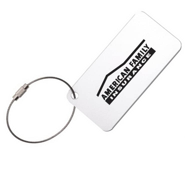 Silver Aluminium Luggage Tag