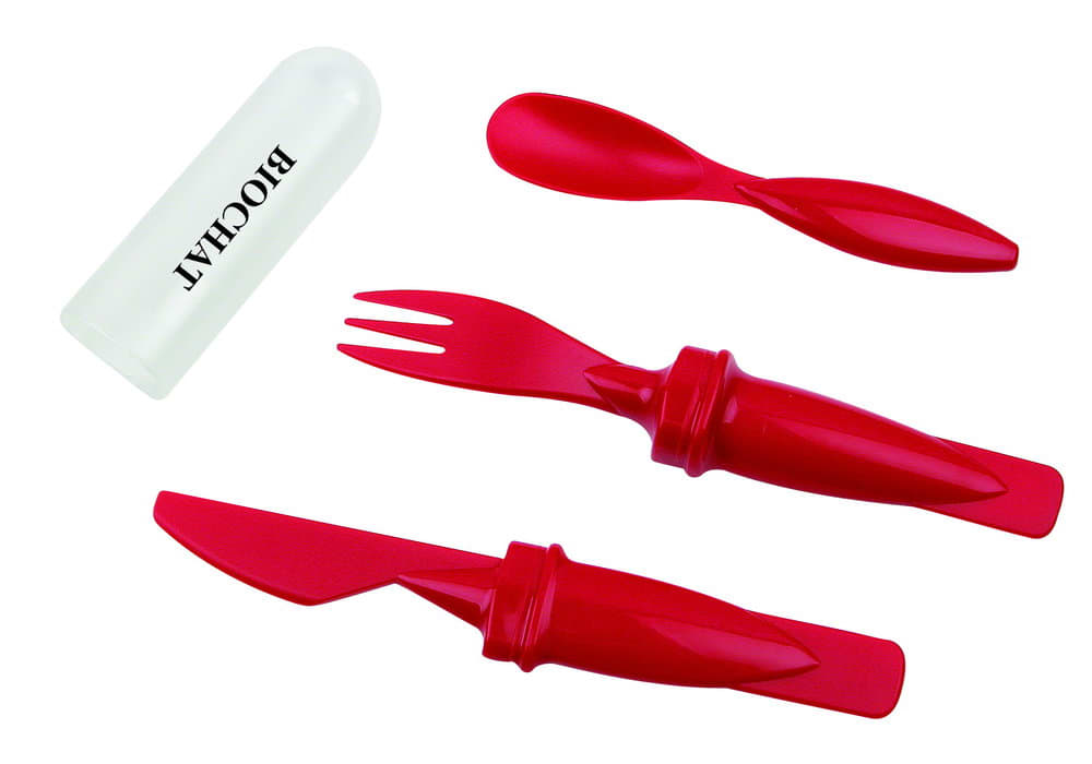 Red Cutlery Set