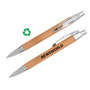 Bamboo/Silver Eco Bamboo Ball Pen