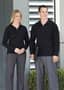 Black Merino Zip Pullover - Mens