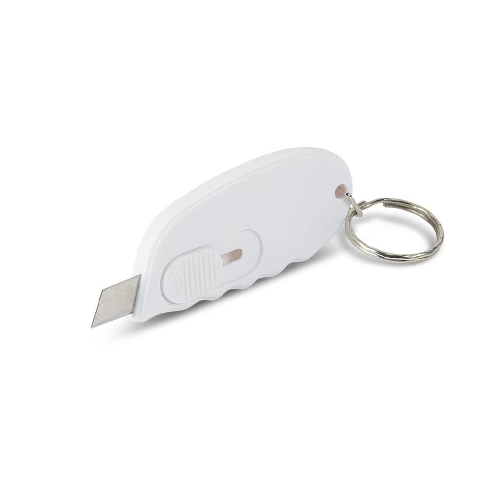 White Mini Cutter Key Ring