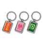 Shiny Chrome Rectangular Metal Key Ring