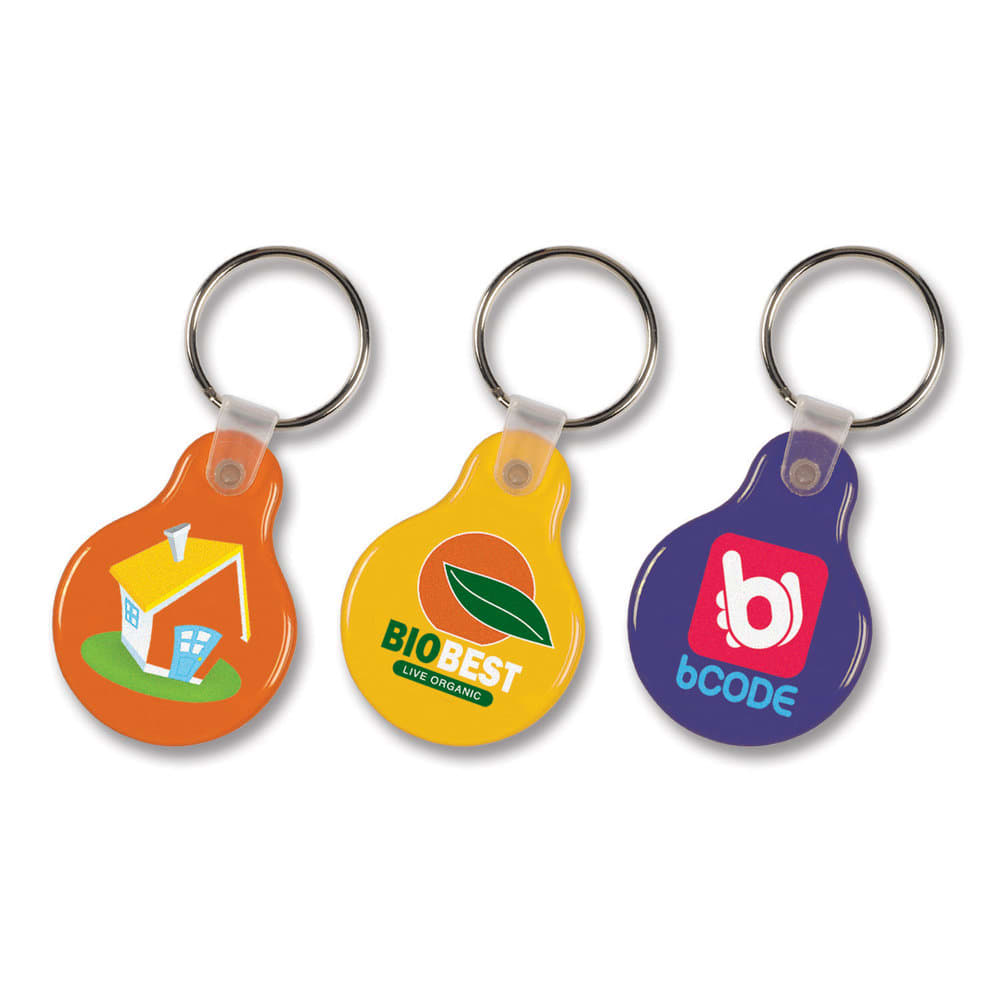 Full Colour Flexi Resin Key Ring - Round