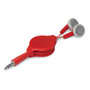 Red Retractable Ear Buds