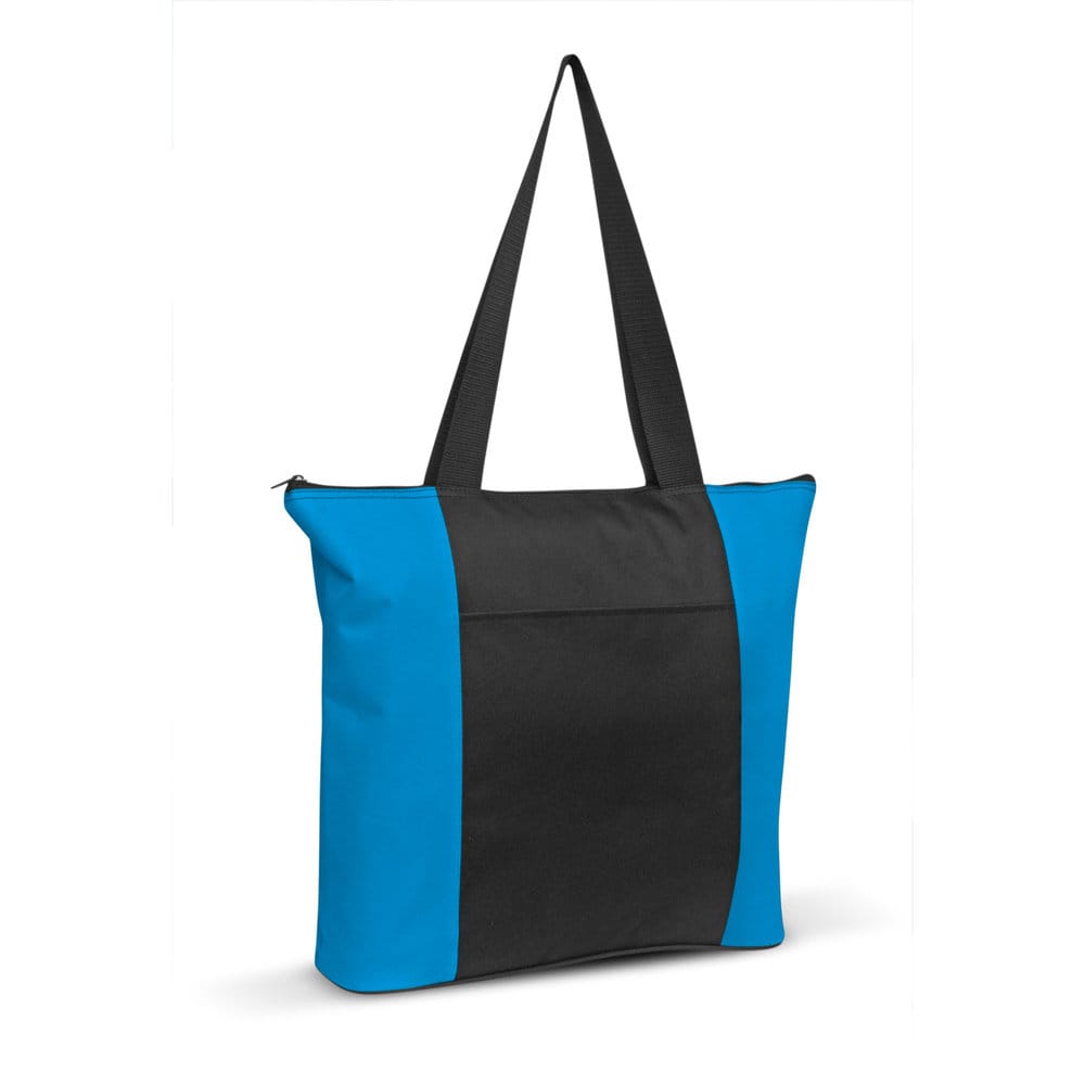 Light Blue/Black Deluxe Tote Bag