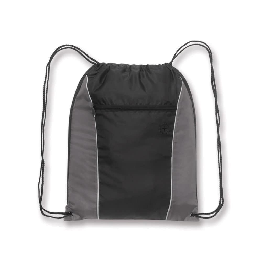 Grey/Black Forest Drawstring Backpack