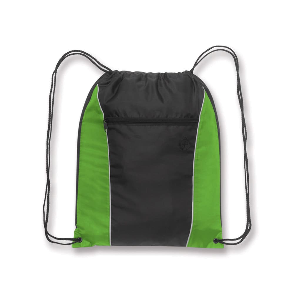 Bright Green/Black Forest Drawstring Backpack