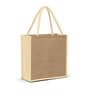 Natural/White Urban Jute Tote Bag