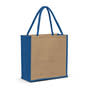 Natural/Blue Urban Jute Tote Bag