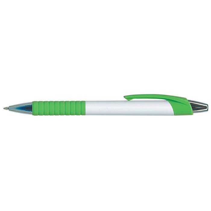 White/Bright Green Cleo Pen - White Barrels