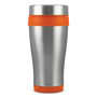 Silver/Orange Aspen Thermal Mug