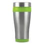 Silver/Bright Green Aspen Thermal Mug