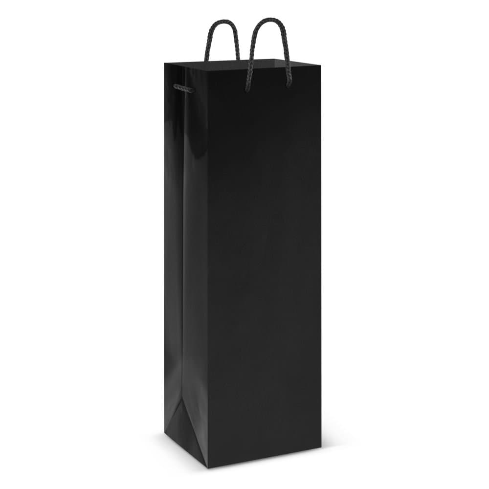 Black Laminated Wine Bag