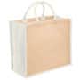 Natural/Cream Eco Jute Tote with wide gusset