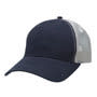 Navy/Silver Cotton Trucker Cap