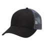 Black/Charcoal Cotton Trucker Cap