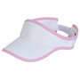 White/Light Pink Sports Visor