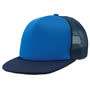 Navy/Royal/Navy Flat Peak Trucker