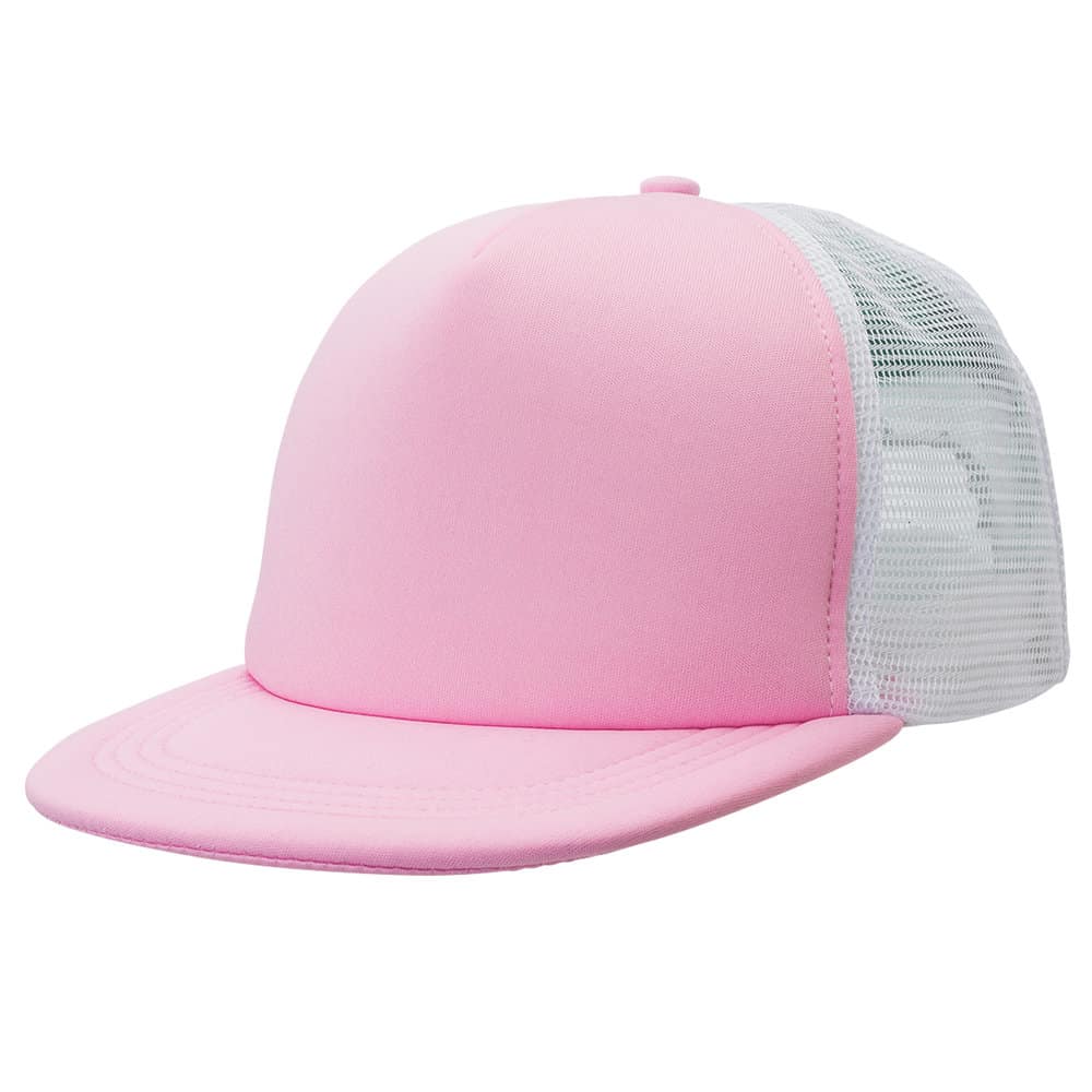 Light Pink/White Flat Peak Trucker