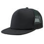 Black/Black Flat Peak Trucker